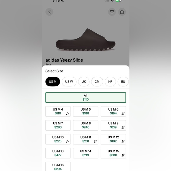 AUTHENTIC Like NEW YEEZY SLIDES in soot - Picture 6 of 6